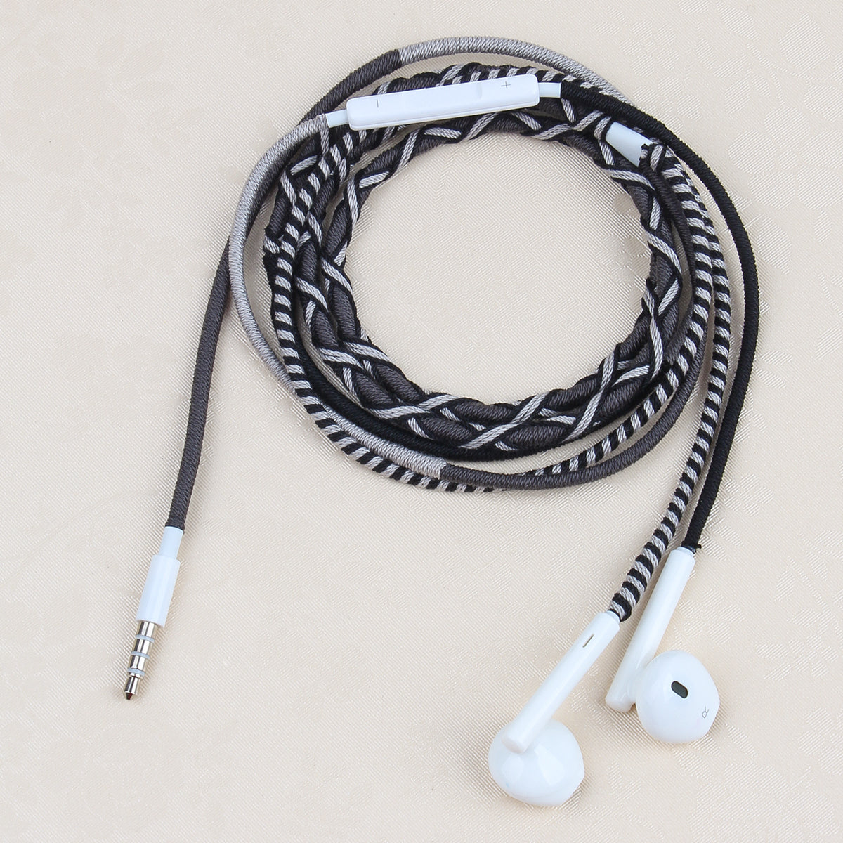 URIZONS 3.5mm Jack Colorful Braided Cord Wired Headphones - In-Ear Earbuds and Earphones with Mic for Cell phones for Kids