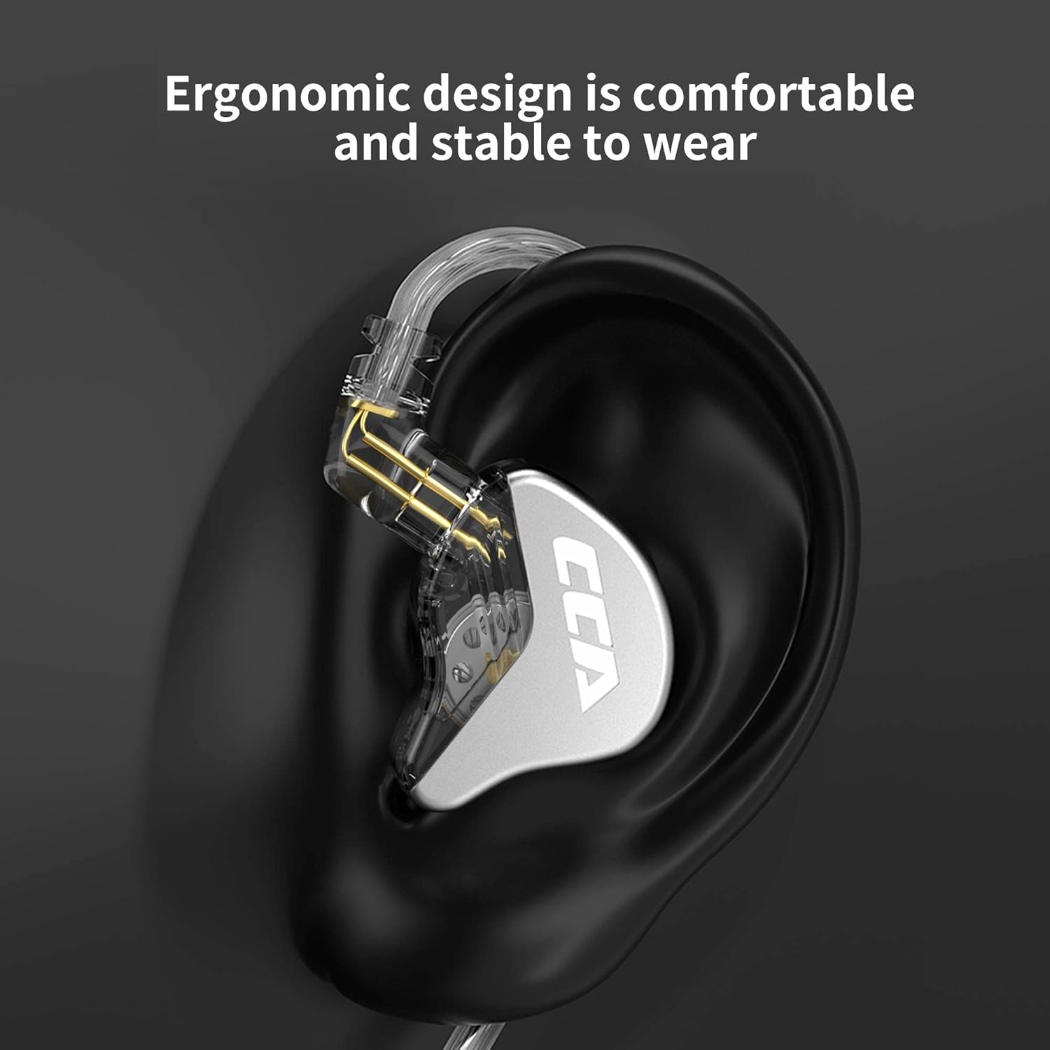 URIZONS 3.5mm Wired Oxygen-Free Copper Silver-plated Wire Headsets - HIFI Monitor In-Ear Headphone with High Resolution, No Distortion with 8.8MM Beryllium Diaphragm Driver 0.78mm 2pins Detachable Cable Zinc Alloy Earbud Case for Mobile Phone/Music