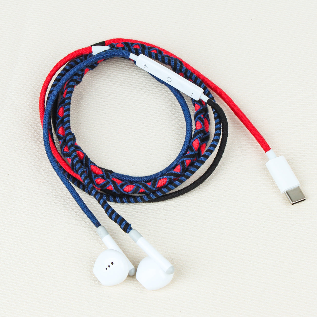 URIZONS Colorful Braided Cord In-Ear USB C Wired Headphones with Mic and Volume Adjustment for Iphone 15/16
