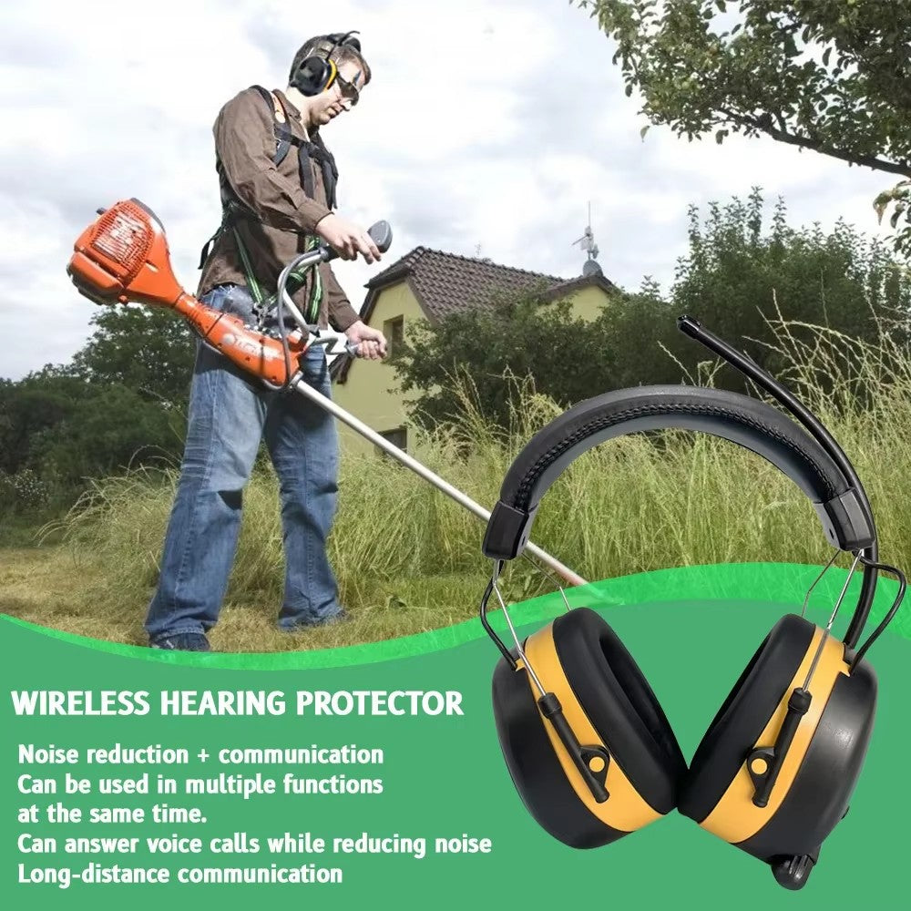 URIZONS 2 in 1 wireless Headset with LED display FM/AM Radio Safety Ear Muffs Noise Cancelling Electronic Hearing protection Wireless Headphones Tactical Walker Amplification Anti-noise Electronic Ear Muff