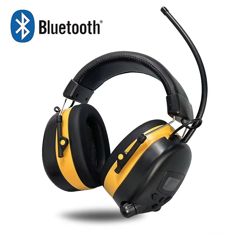 URIZONS 2 in 1 wireless Headset with LED display FM/AM Radio Safety Ear Muffs Noise Cancelling Electronic Hearing protection Wireless Headphones Tactical Walker Amplification Anti-noise Electronic Ear Muff